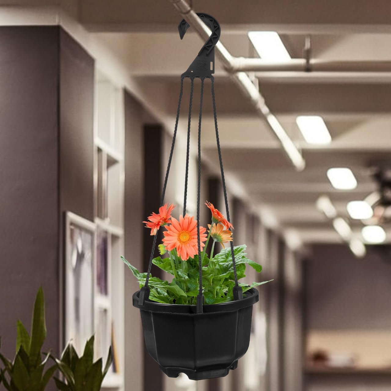 BESPORTBLE Plastic Hanging Basket Hooks: 5Pcs Plastic Chain Flower Pot Hangers, Hanging Flower Plant Pot Hanger for Planters Bird Feeders Lanterns Outdoor