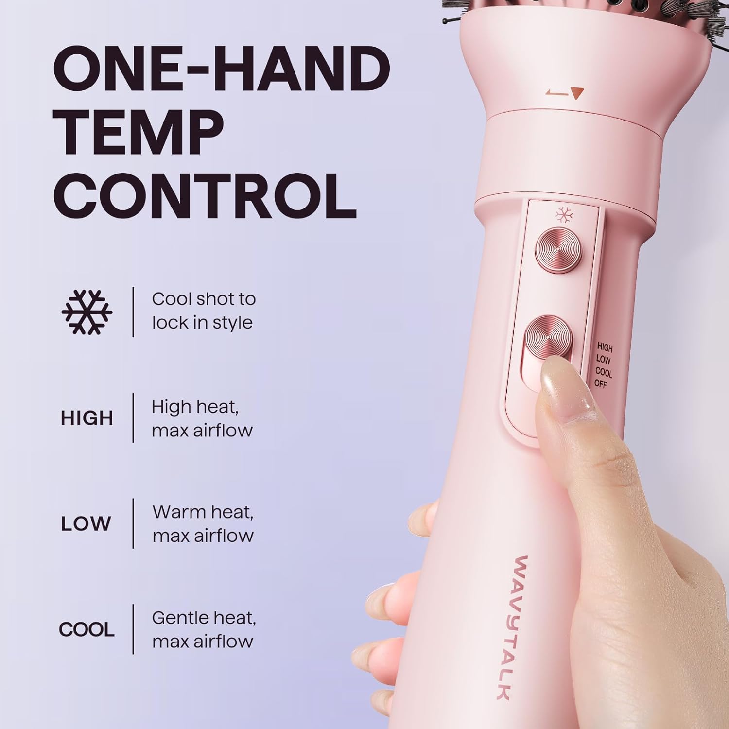 Blow Dryer Brush Set, Wavytalk Air Sculpt 5-in-1 Hot Air Brush Set, Mu