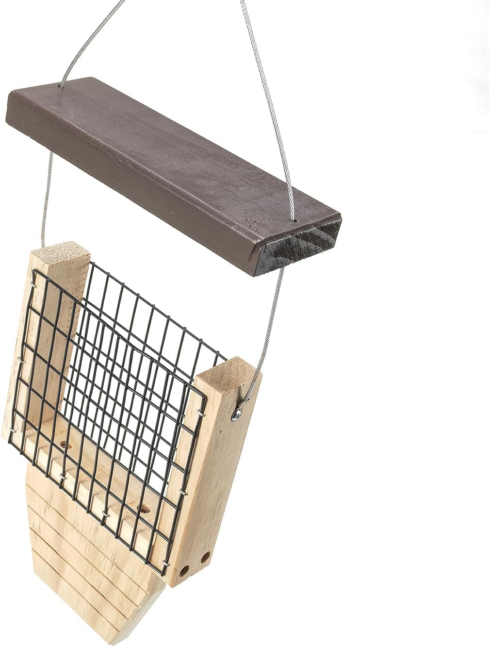 Rocky Mountain Goods Wood Bird Feeder with Suet Holder for Outside Han