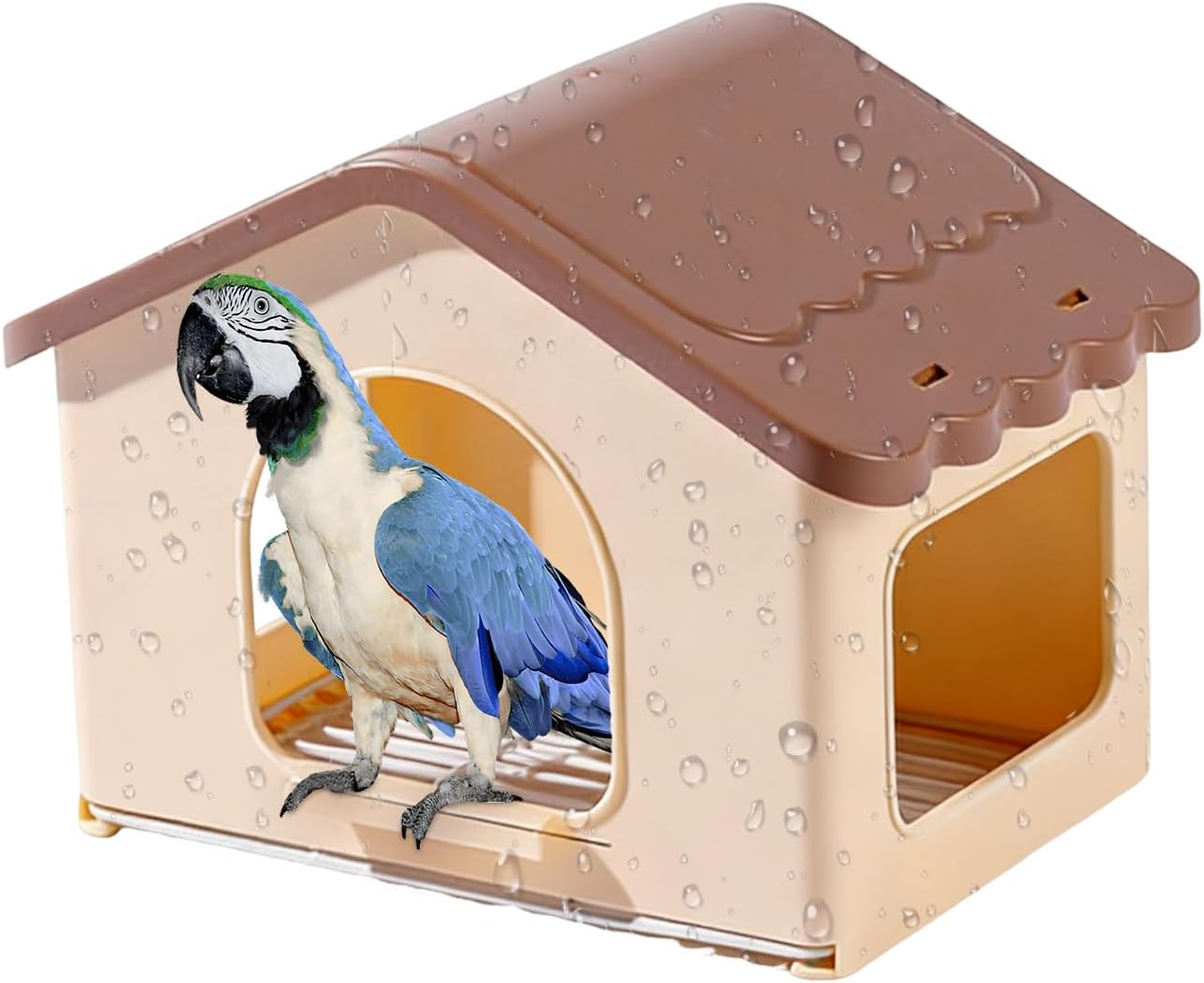 Small Bird Nest House, Retractable Comfort Pet Supply with Padded Interior, Warm Main Feature, Indoor Aviary Accessory with Usage for Breeding Sleeping Resting Hiding Feeding Winter Cage Decoration