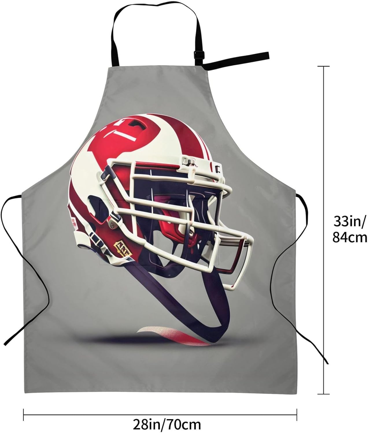 American Football Print Laundry apron 28x33 In Waterproof Kitchen Apron with Pockets for Cooking Baking