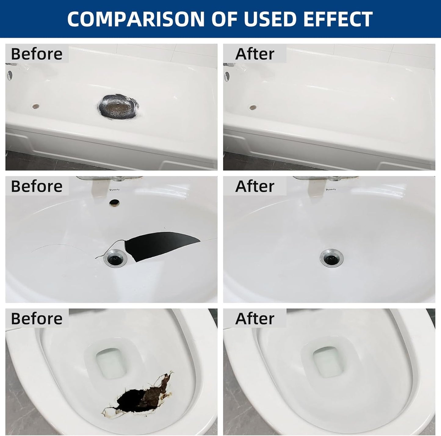 Tub and Shower Repair Kit White, Fiberglass Tub and Porcelain Repair Kit, Acrylic, Enamel, Ceramics Tile Toilet and Sink Repair Kit, Repair cracks, fragments, holes and pits, Bathtub Repair Kit White