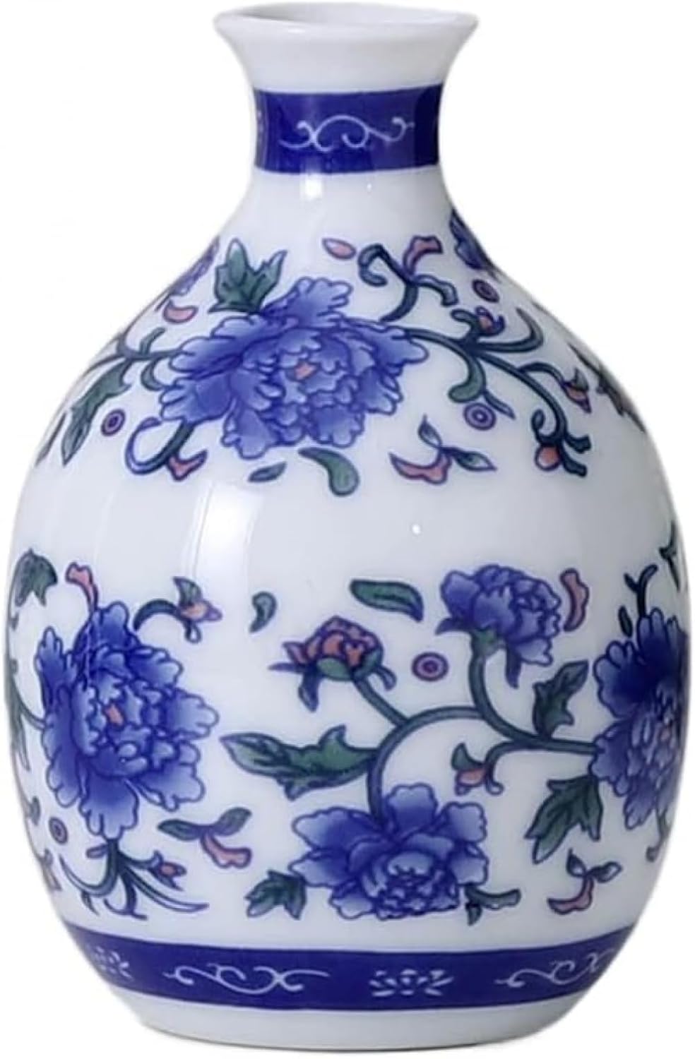 Chinoiserie Mini Decorative Porcelain Jar Blue and White Flower Pot Pl