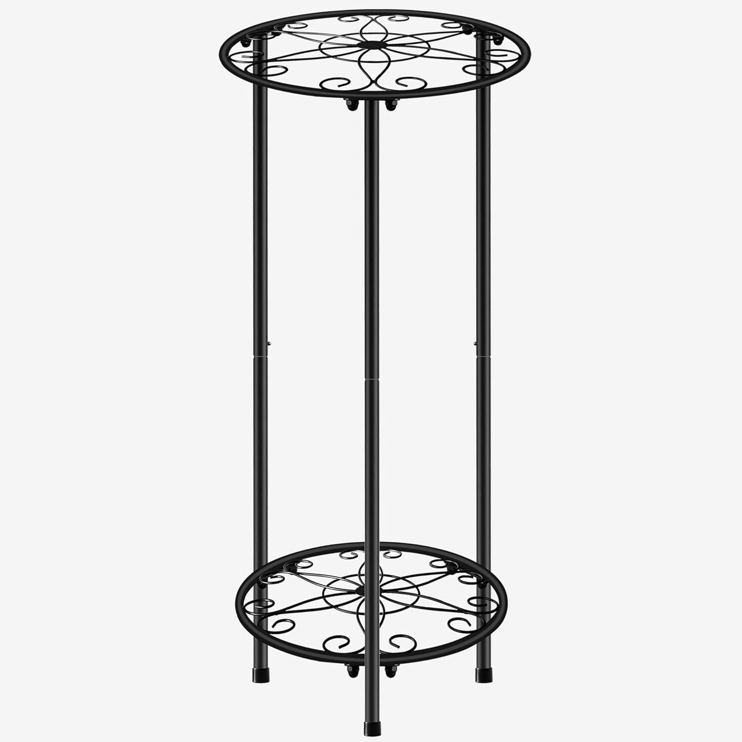 CASIMR Plant Stand Indoor Outdoor, Metal Rustproof Flower Shelf 2 Tier