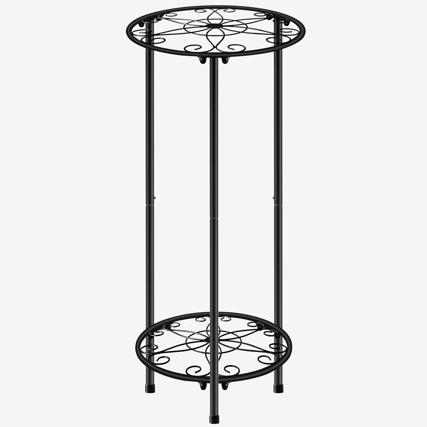 CASIMR Plant Stand Indoor Outdoor, Metal Rustproof Flower Shelf 2 Tier