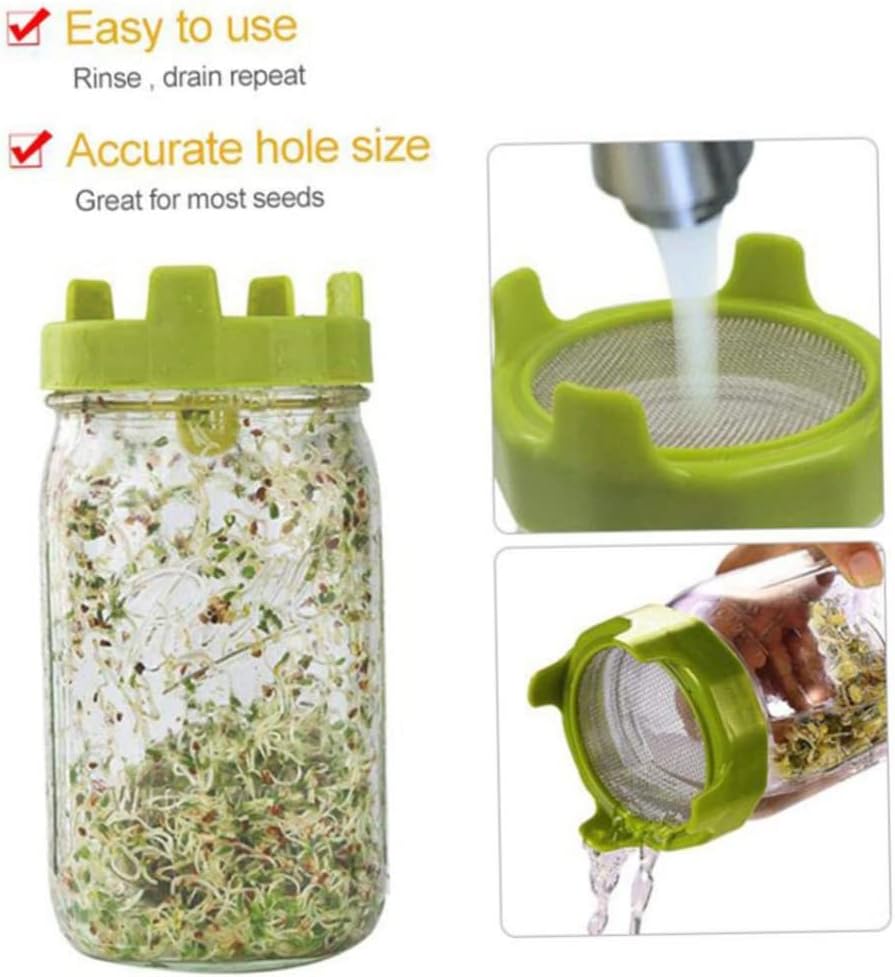 2pcs Sprouting Lid Garden Tools Lid Sprouting Net Cover Beans Sprouts 