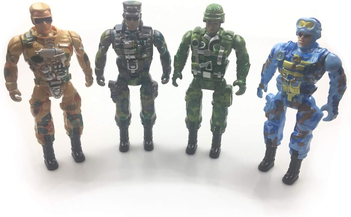 4 Pack Jumbo Soldier Deformation Easter Eggs with Toys Inside for Kids Boys Girls Easter Gifts Easter Basket Stuffers Fillers
