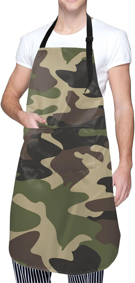 Perinsto Waterproof Apron with 2 Pockets Kitchen Chef Aprons Bibs for 