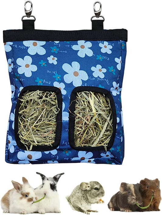 Guinea Pig Hay Feeder, Hanging Rabbit Hay Feeder Bag for Guinea Pigs B