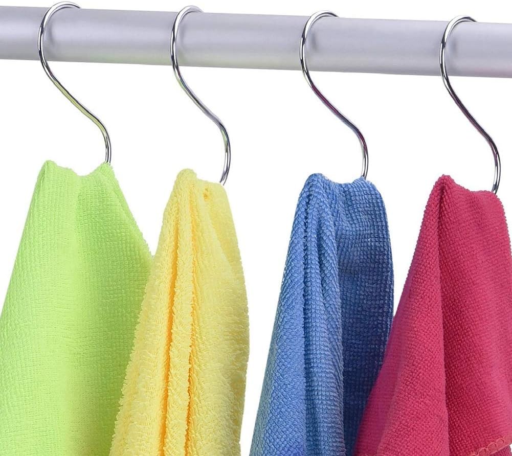 20 Pack 3.5" Hooks S Shaped Hanging Hooks Stainless Steel Metal Hangers Hanging Hooks Kitchen,Closet,Bathroom,Work Shop,Garden,Outdoor etc.
