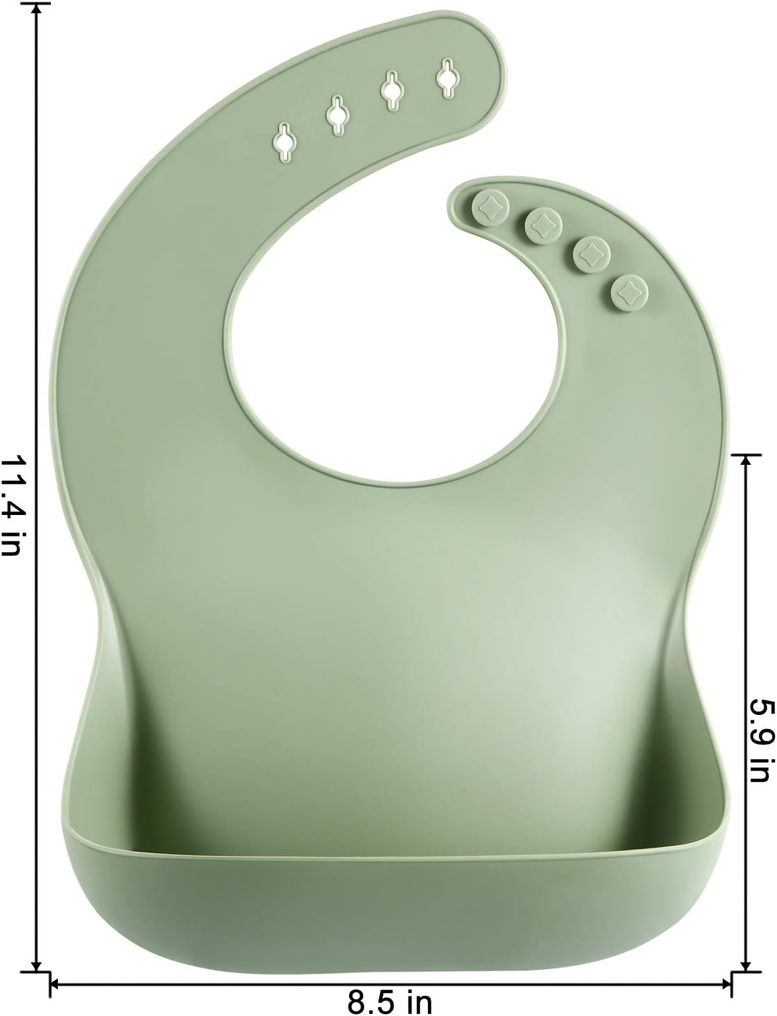 PandaEar Set of 3 Silicone Baby Bibs Waterproof, Soft, Unisex, 10-72 M