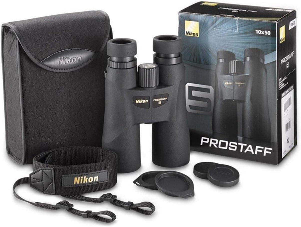 Nikon PROSTAFF 5 10x50mm Binoculars - High-Definition Multilayer-Coated Optics, Waterproof Fogproof Lightweight Outdoor Binoculars for Birdwatching, Hiking, Nature Observation (7572)