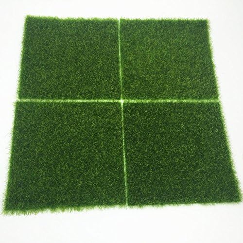 30Pcs Grass Mat Green Artificial Lawns 15x15cm Small Turf Carpets Fake Sod Home Garden Moss for Home Floor Wedding Decoration - (Color: 30pcs 15X15cm)