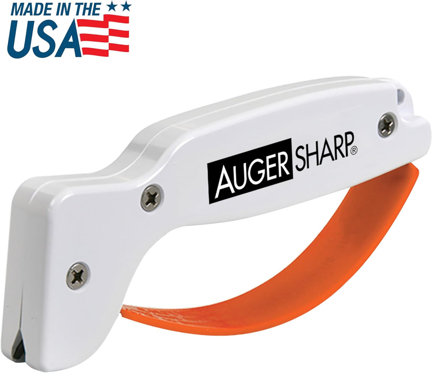 AccuSharp AugerSharp & Ice Auger Tool Sharpener, Diamond-Honed Tungsten Carbide Blade, Quickly Sharpens, Restores, Repairs & Hones Dull Ice Fishing Tool Blades