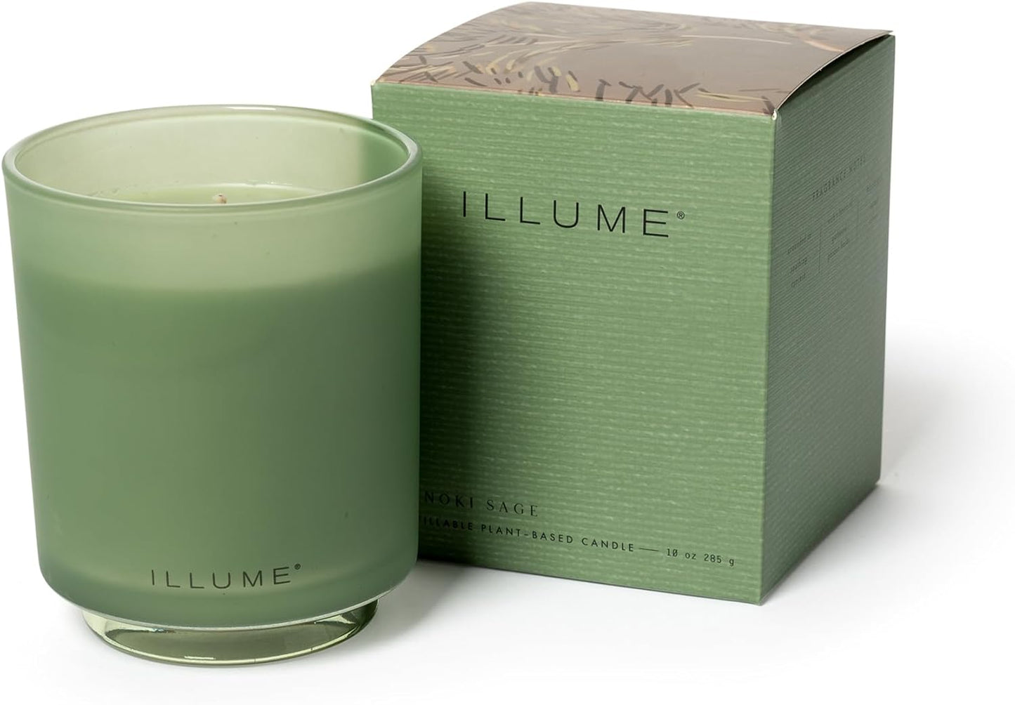 Illume Beautifully Done Essentials Hinoki Sage Boxed Glass Scented Soy