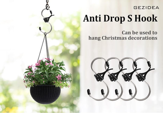 S Hooks Stainless Steel Heavy Duty S Hooks Anti Drop for Kitchen,Work Shop,Bathroom,Garden,Wardrobe,Office,Perfect Rack Hooks,Big,10Pieces