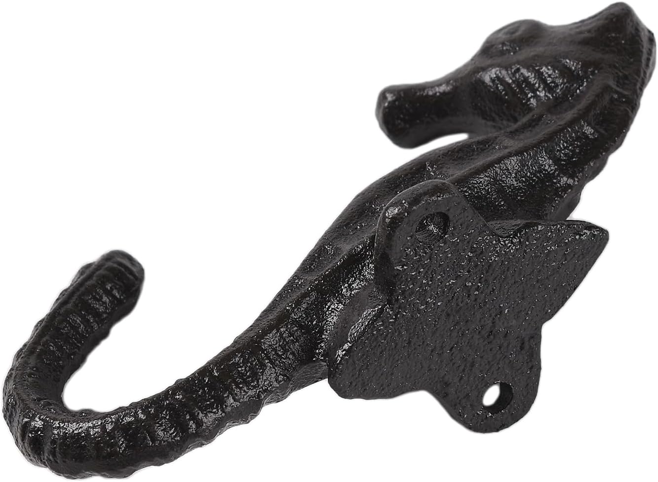 BRASSTAR Cast Iron Seahorse Shape Wall Hooks Coat Rack Hangers Rustic 
