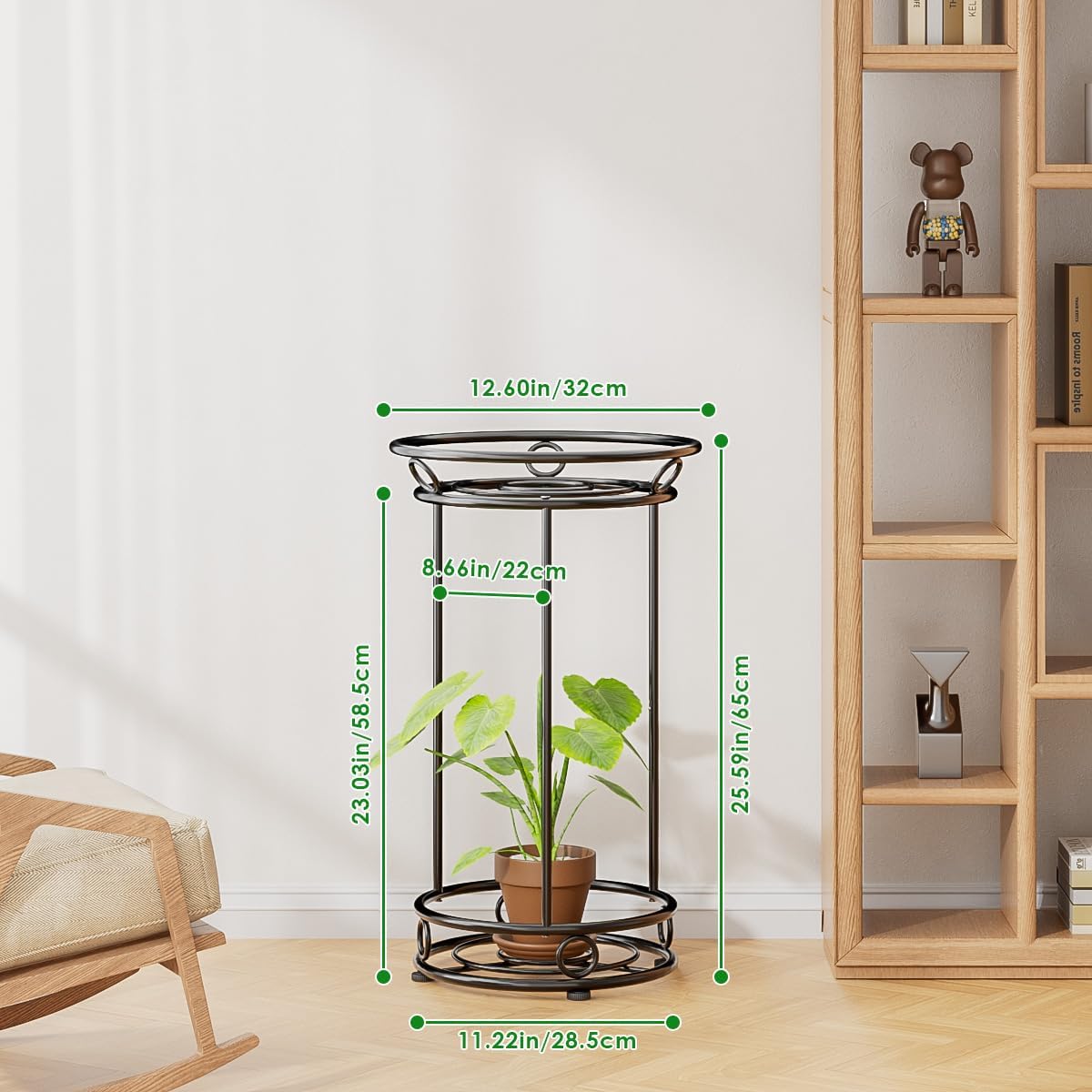 Plant Stand Indoor Outdoor - Metal Planter Holder Shelf Tall Tiered Fl
