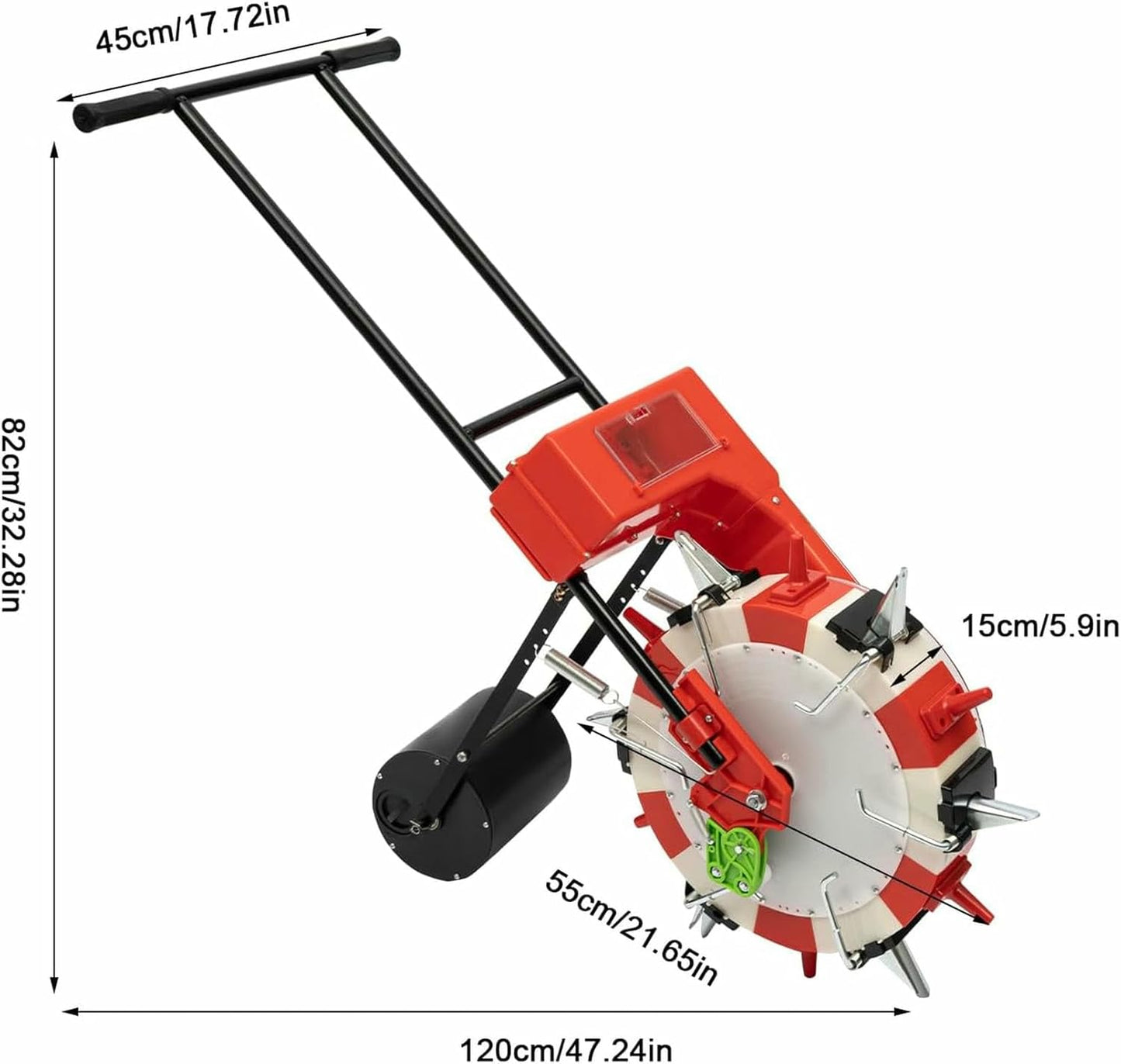 Manual Seed Planter Machine (10 Ports), Hand-Push Roller Seeder, Push Garden Seeder Agricultural Seeds Dispenser for Corn Soybean