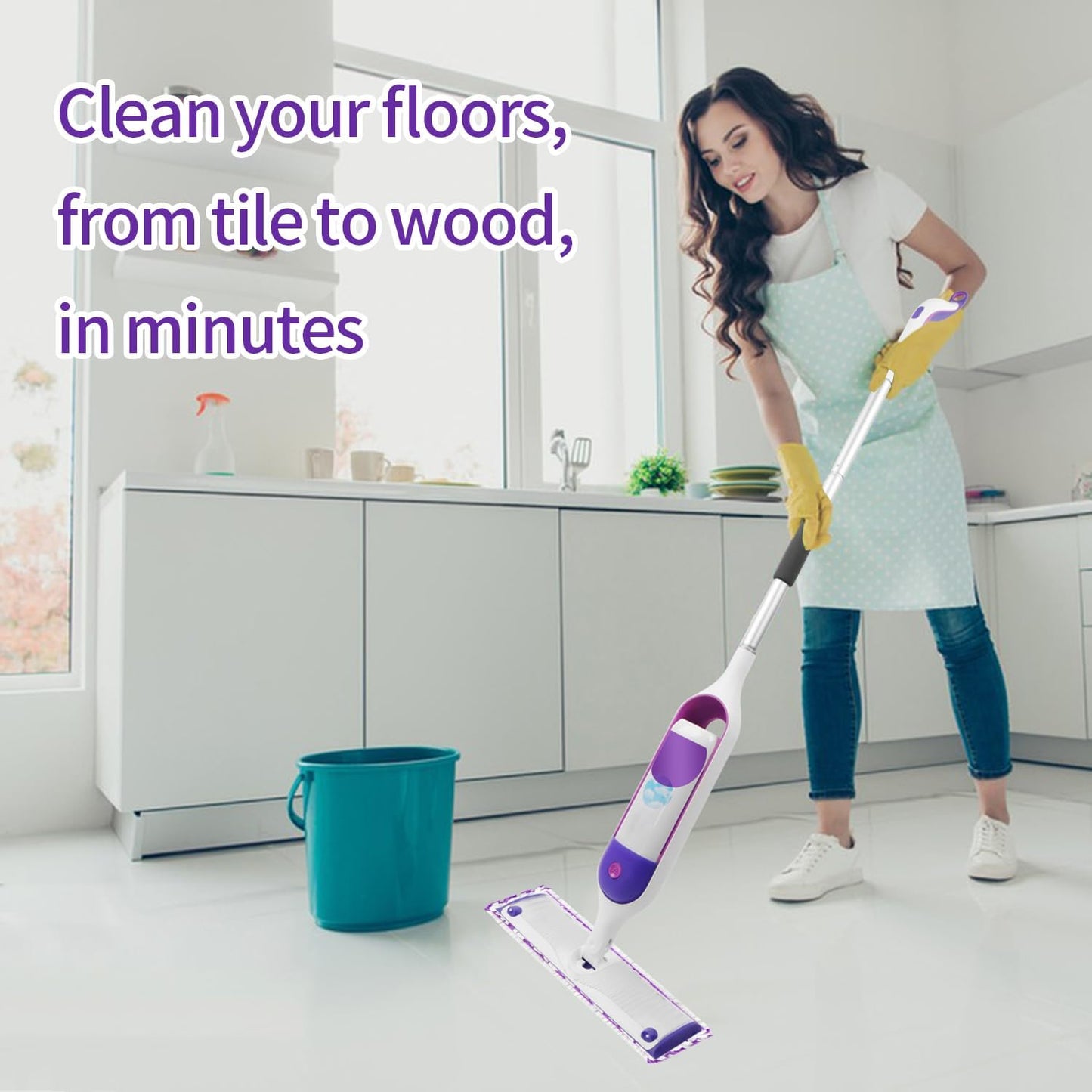 Power Mop Pads Compatible with Swiffer Power Mop, Disposable Mopping Pads Refills for Cleaning Multi-Surface Wood Floor Replacement Pads, 10 Count