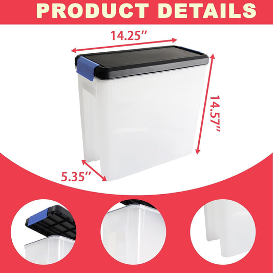 DcYourHome BAC637 Pellet Storage Bin for Traeger Grills, 22lb Capacity Keep Dry Containers with Locking Lid for Dog Food,Charcoal,Birdseed, Stackable Design Buket for Traeger Smoker Accessories