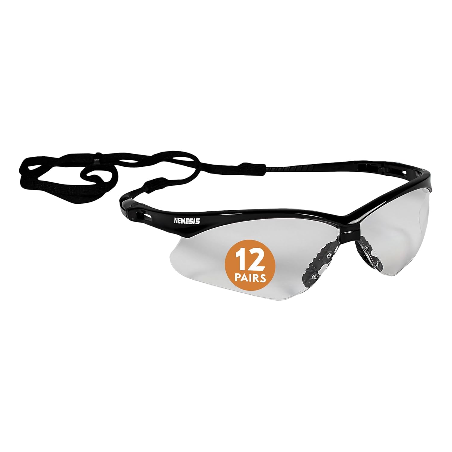 KleenGuard™ V30 Nemesis™ Safety Glasses (25676), Clear Lenses, Black F