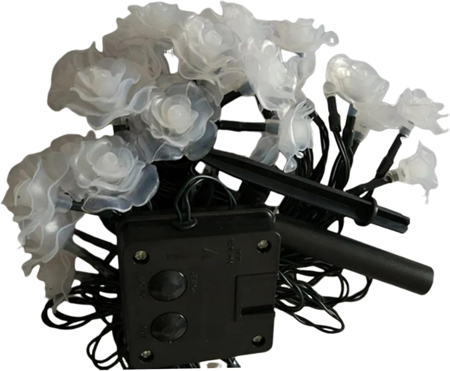 Flower String Lights, 20FT Cute Rose Flower Fairy Lights, 30 LED Solar String Lights, Waterproof Decorative Solar Lights for Garden Fence Patio Yard Lawn Flower Fairy Lights