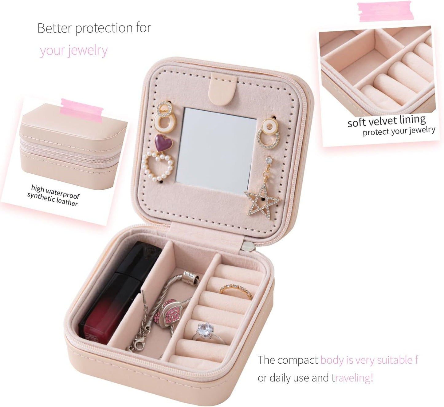 KElofoN Travel jewelry case Travel jewelry box Travel Jewelry Organize