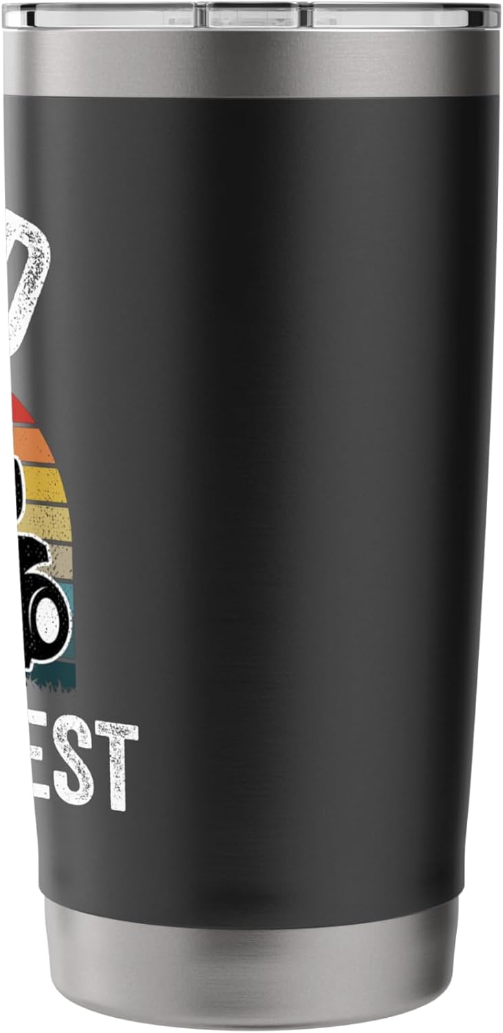 Dad Mows Best Funny Gardener Lawn Care Father's Day Stainless Steel Insulated Tumbler