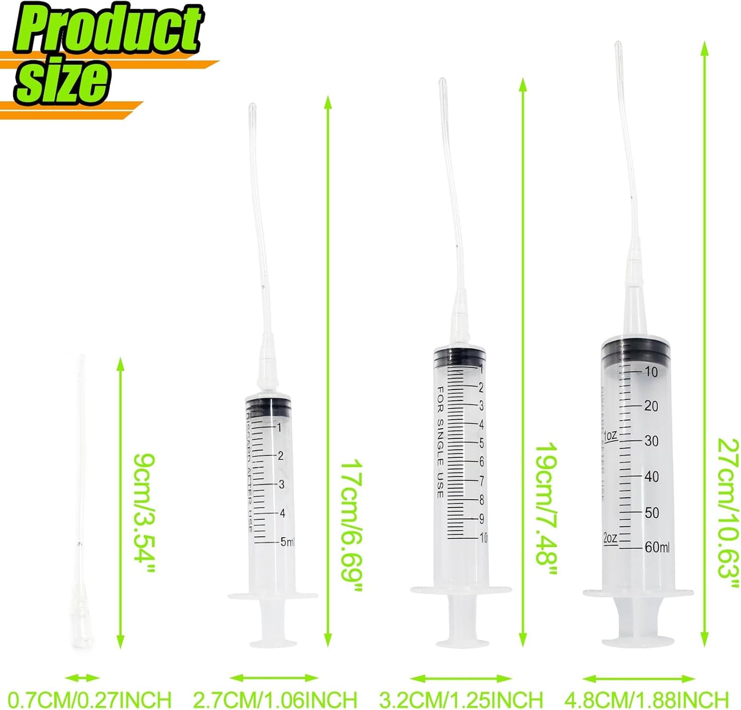 1 Set Bird Feeding Syringe with Tubes Pet Feeding Syringe Plastic Syri