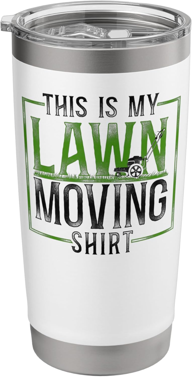 Lawn Mower Mowing Dad Father Landscaper Vintage This Is My Stainless Steel Insulated Tumbler