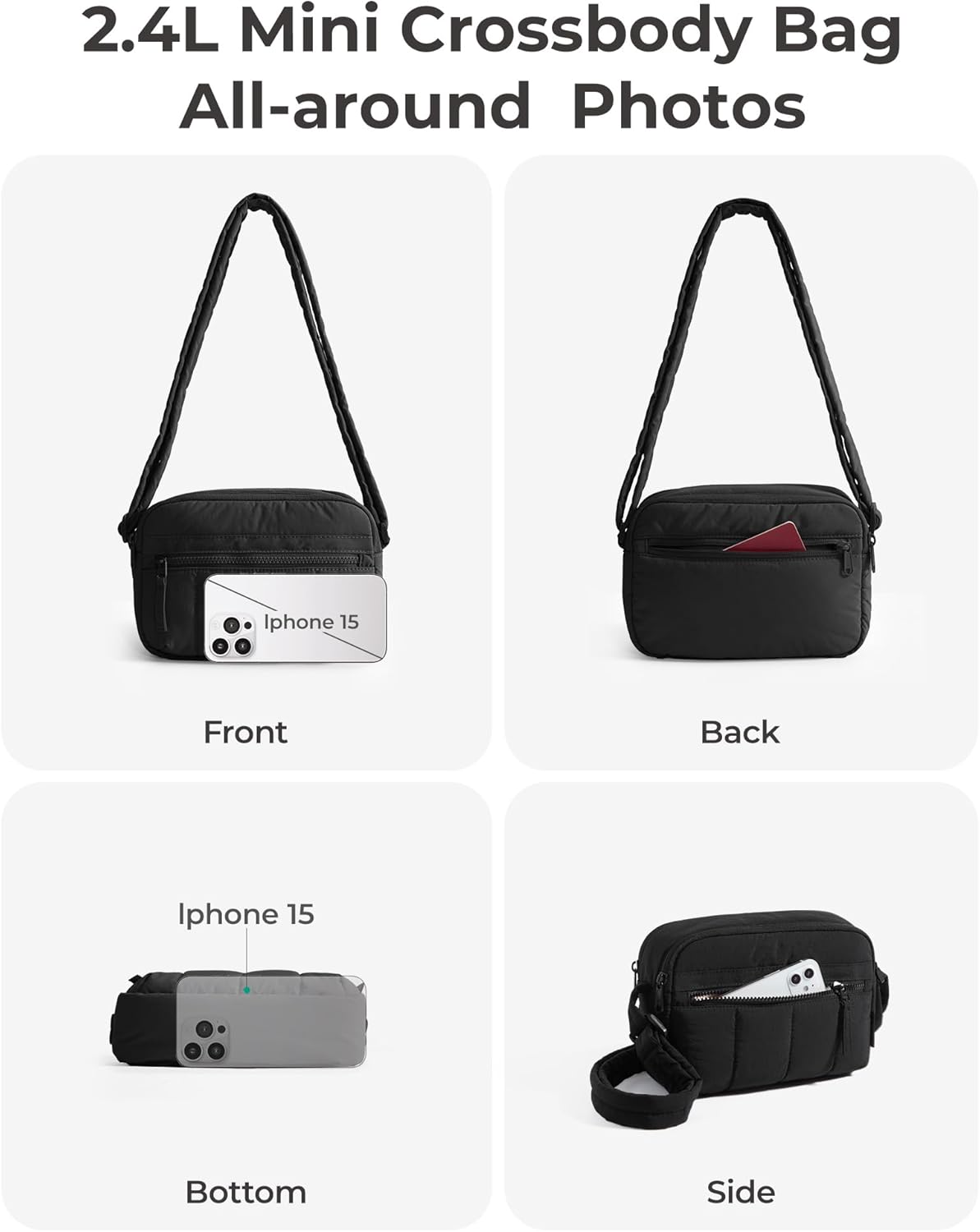 BAGSMART Cross Body Purse, Mini Crossbody Bags for Women Travel Purse,