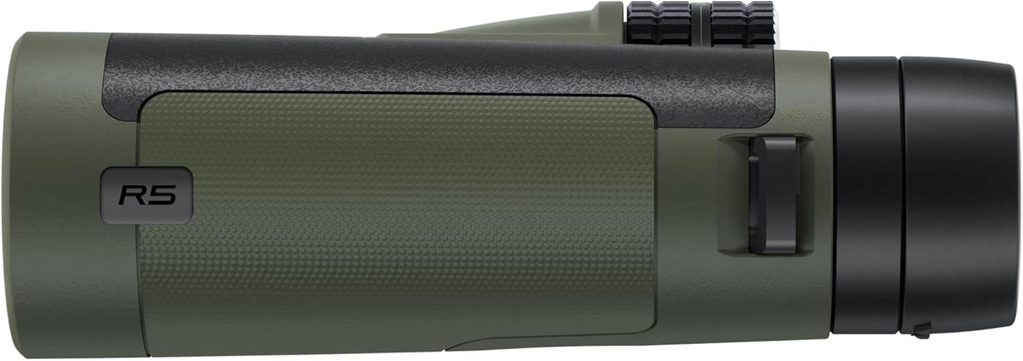 Bushnell R5 10x42 Binoculars - Waterproof, Dielectric Multi-Coated Optics with EXO Barrier Lens Protection for Long Range Viewing and Hunting, Includes Vault Lite Bino Chest Harness & Neck Strap