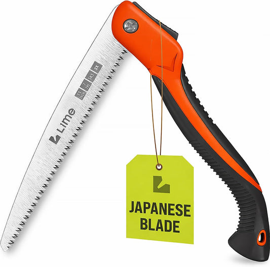 GROWIT Folding Camping saw 11 Inch - Heavy Duty Pruning Saw with Tripl