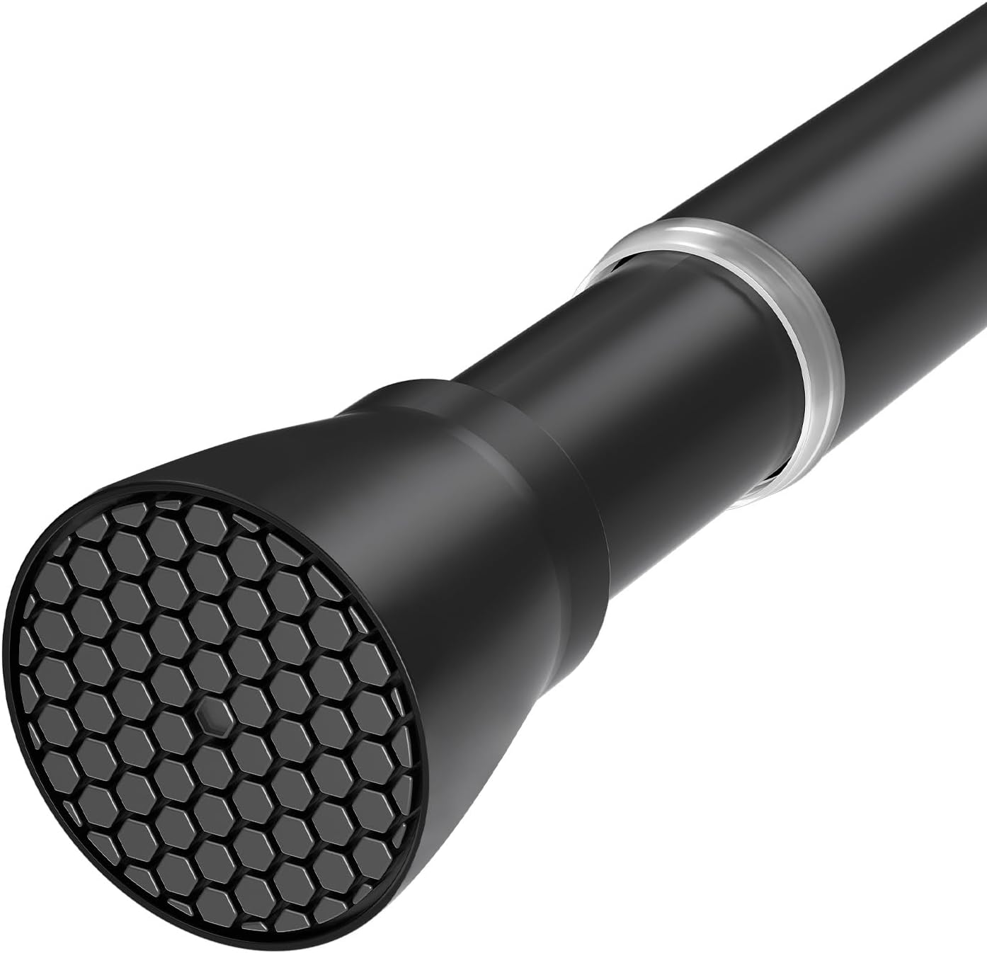 Black Tension Curtain Rod 28 to 48 Inch Spring Rod No Drilling Adjustable Shower Curtain Rod for Windows, Bathrooms, Closet, Kitchen