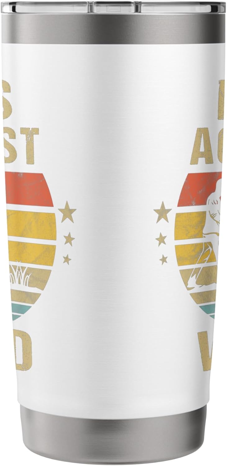 Dads Against Weeds Retro Landscaping Daddy Lawn Mowing Stainless Steel Insulated Tumbler