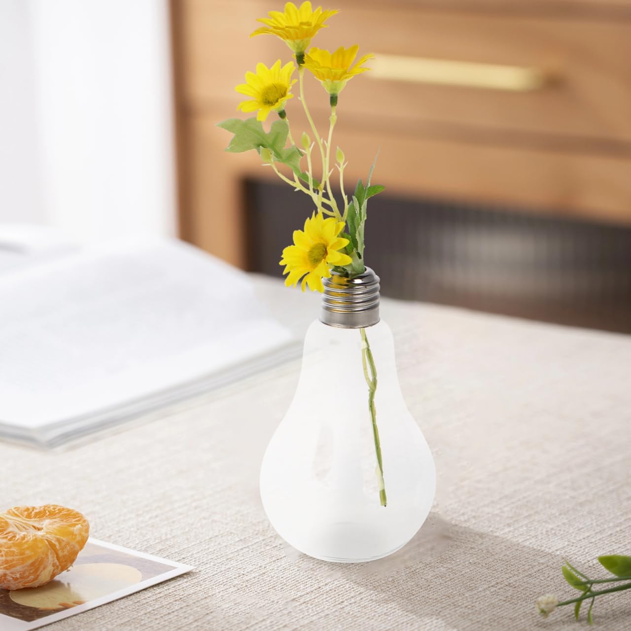 2pcs Hanging Glass Vase Hyacinth Vase Light Bulb Glass Bottle Planter Desk Planter Holder for Home Decor