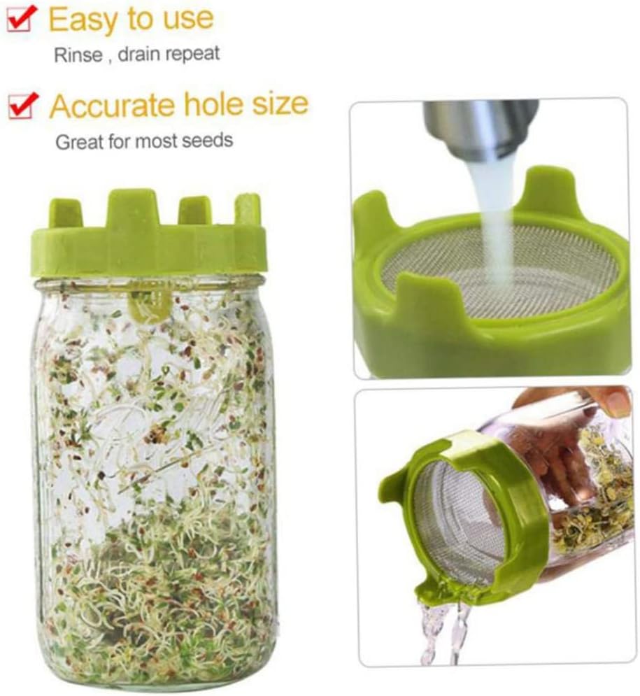 2pcs Sprouting Lid Garden Tools Lid Sprouting Net Cover Beans Sprouts 
