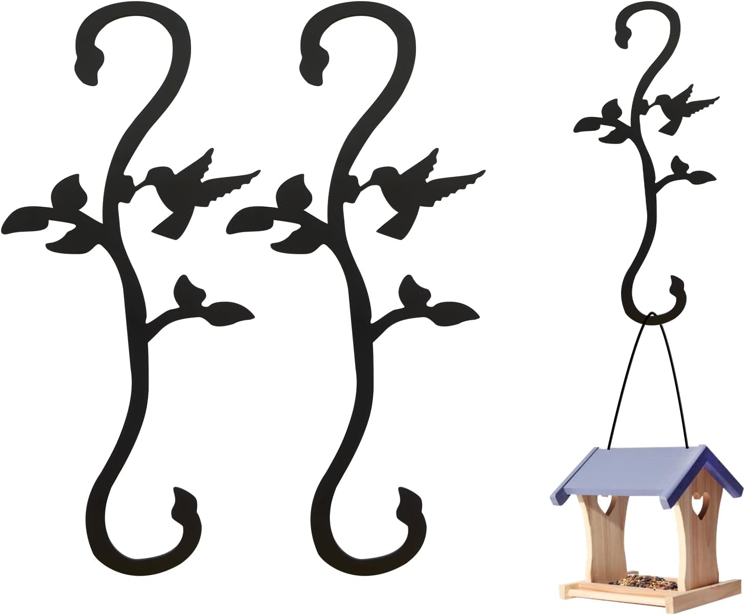 Hummingbird Bird Feeder Hanger Hooks for Outdoors Hanging, Shepherds H