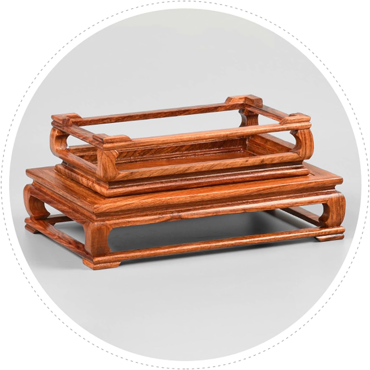 Vase Base Plant Stand for Indoor Outdoor Plants Flower Holder Stand for Wooden Bonsai Base 2.2Inch High Rectangular Decoration Worker Bonsai Display ?Base