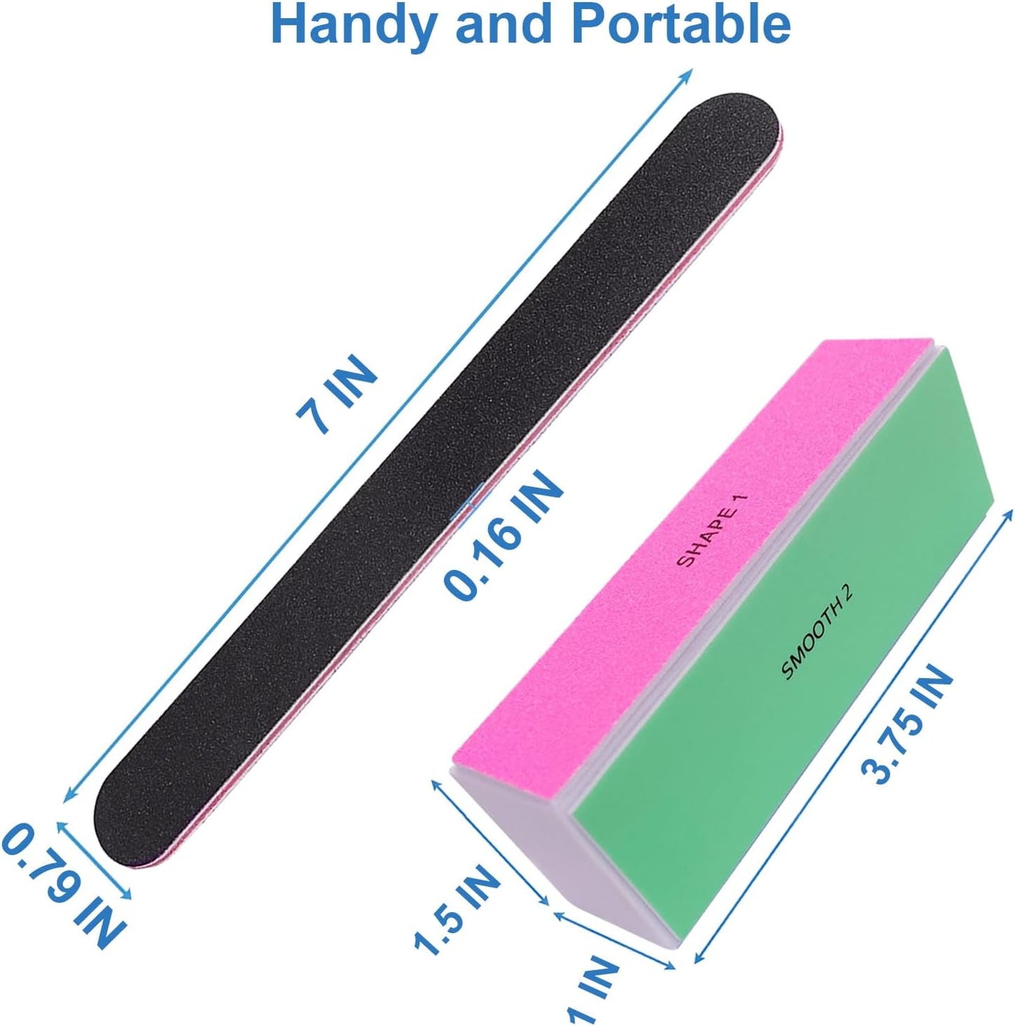 Nail File and Buffer Set, 4 Way Nail Buffers Shine Kit Professional Na