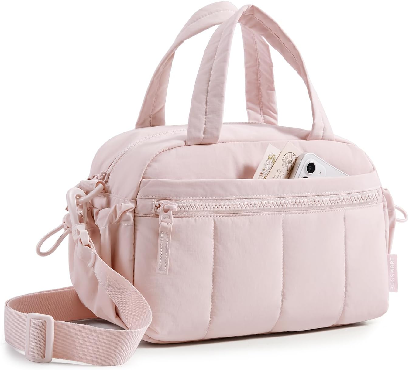 BAGSMART Mini Duffle Bag, Crossbody Bags for Women, 6.8L Lightweight T