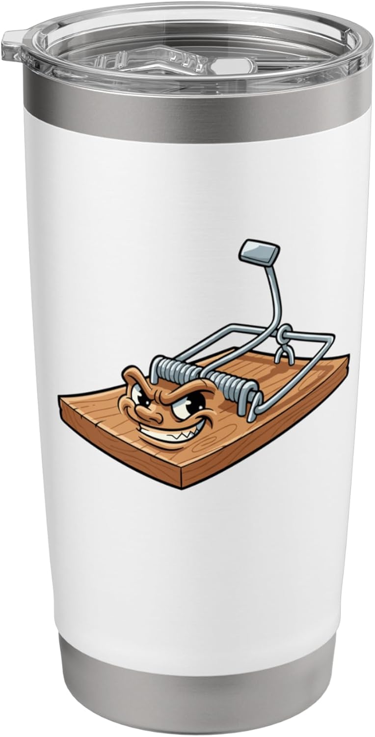 Angry Cartoon Mousetrap Funny Pest Control Stainless Steel Insulated Tumbler