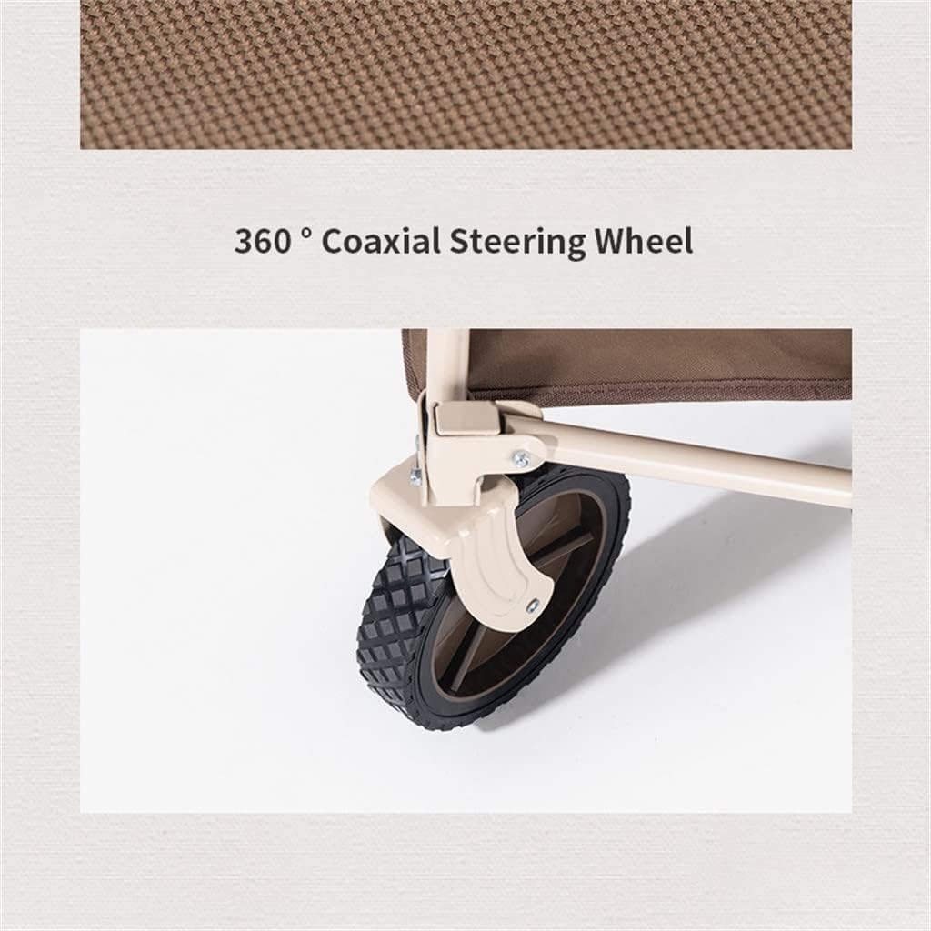 JSEIAJB 193L Outdoor Folding Cart Big Capacity Portable Luggage Trolley Adjustable Handle Travel Shopping Wheelbarrow Camp
