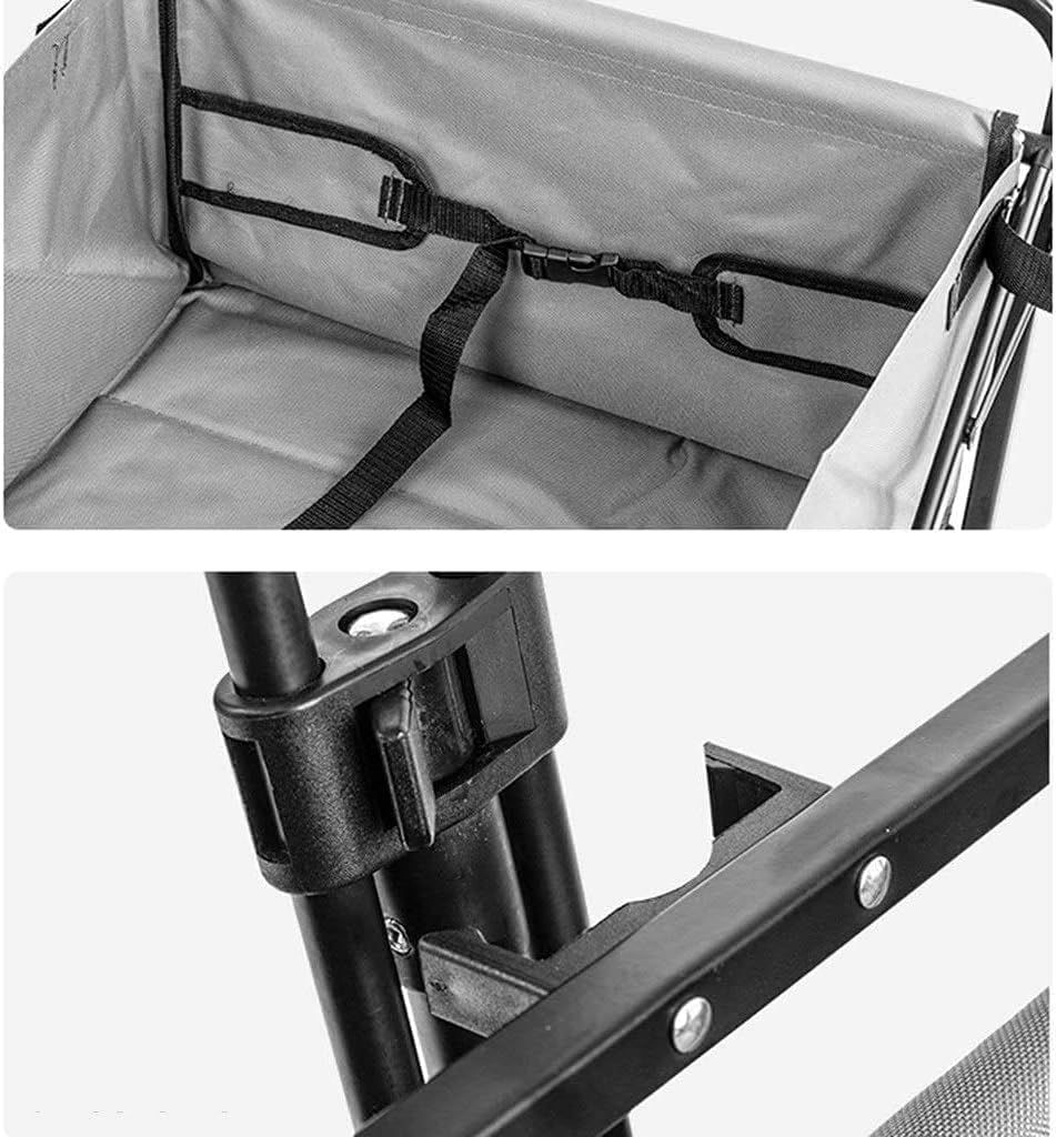 Portable Camping Cart,Outdoor Folding Utility Wagon Folding Handcart with Roof Outdoor Garden Trolley with Brakes All Terrain Camping Cart Load-Bearing 100kg / 220lbs