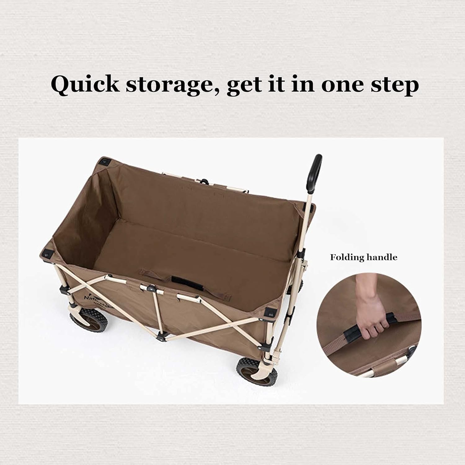 Foldable Outdoor Beach Wagon All-Terrain l Wagon Stroller Shopping Car
