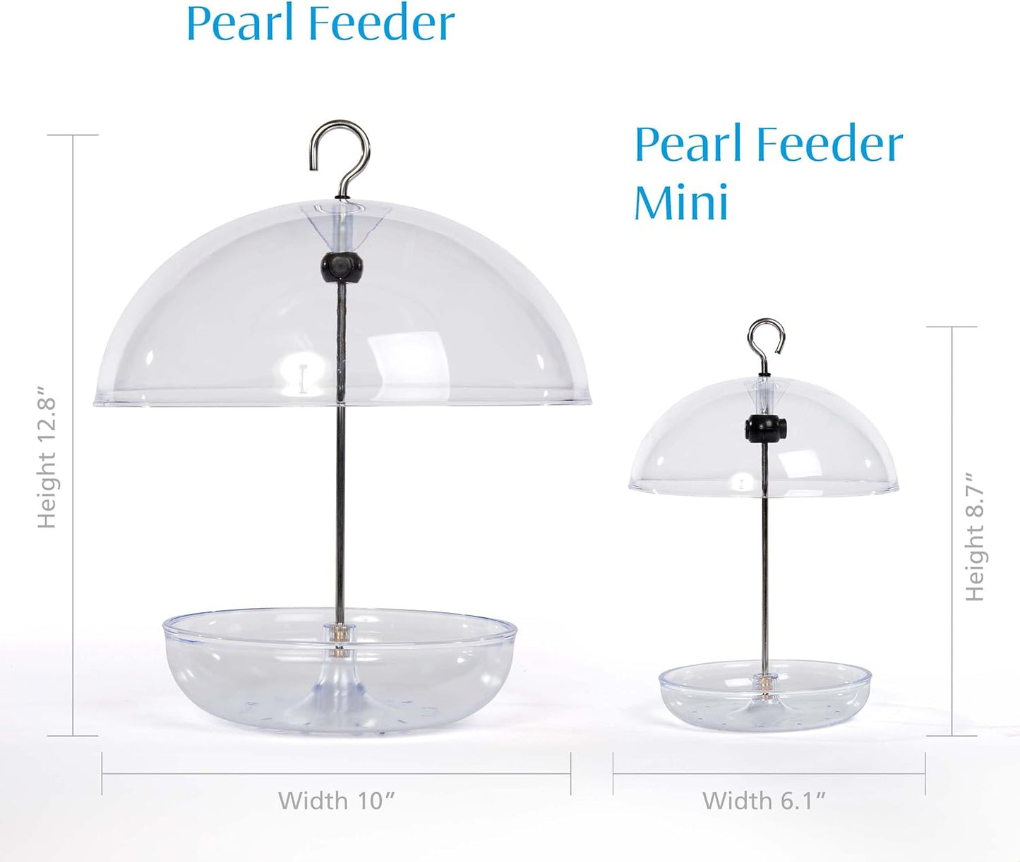 Bluebird Mealworm Feeder - Jacobi Jayne® Pearl Feeder Mini™ - Domed Small Bluebird Feeder - Live Mealworm Feeder Hanging for Outdoors and Backyards