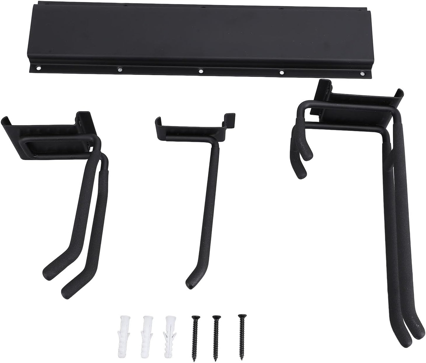 lyrlody Garage Garden Tool Organizer, Wall Mount Tool Storage Rack Ste