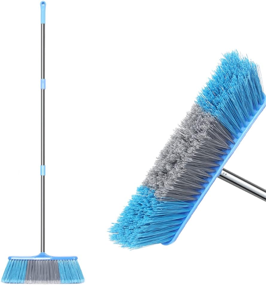 LandHope Heavy Duty Broom, 15.75in Wide Push Broom, 45.67in Long Handl