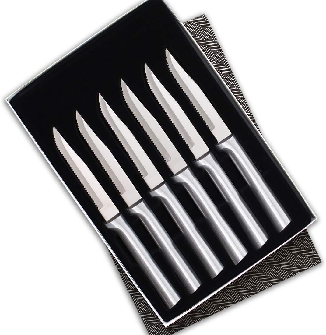 Rada Cutlery Six Serrated Steak Knives Gift Set (S6S), 6-Piece Knife S